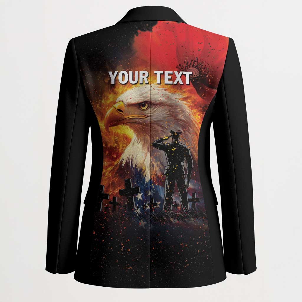 US Memorial Day Personalized Blazer May We Never Forget Freedom Isnt Free