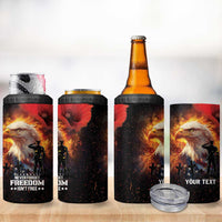 US Memorial Day Personalized 4 in 1 Can Cooler Tumbler May We Never Forget Freedom Isnt Free