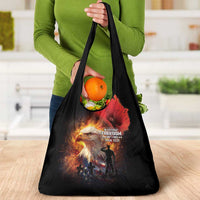 US Memorial Day Personalized Grocery Bag May We Never Forget Freedom Isnt Free