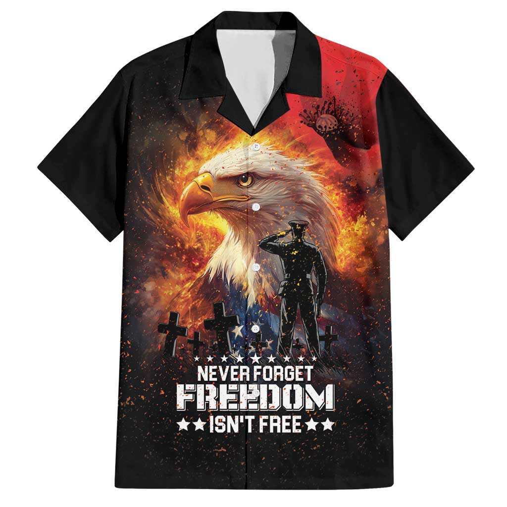 US Memorial Day Personalized Hawaiian Shirt May We Never Forget Freedom Isnt Free