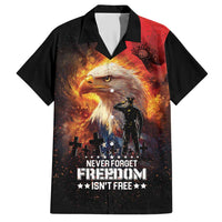 US Memorial Day Personalized Hawaiian Shirt May We Never Forget Freedom Isnt Free