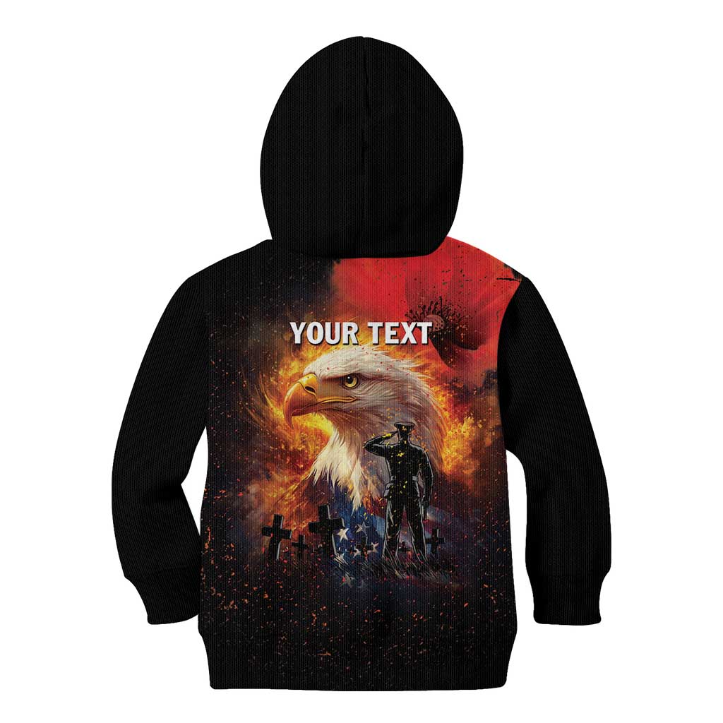 US Memorial Day Personalized Kid Hoodie May We Never Forget Freedom Isnt Free