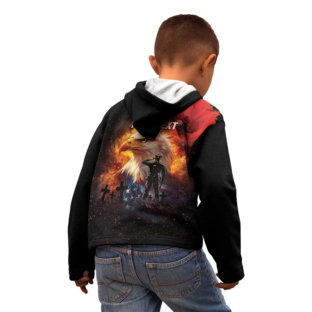 US Memorial Day Personalized Kid Hoodie May We Never Forget Freedom Isnt Free
