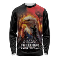 US Memorial Day Personalized Long Sleeve Shirt May We Never Forget Freedom Isnt Free