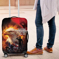 US Memorial Day Personalized Luggage Cover May We Never Forget Freedom Isnt Free
