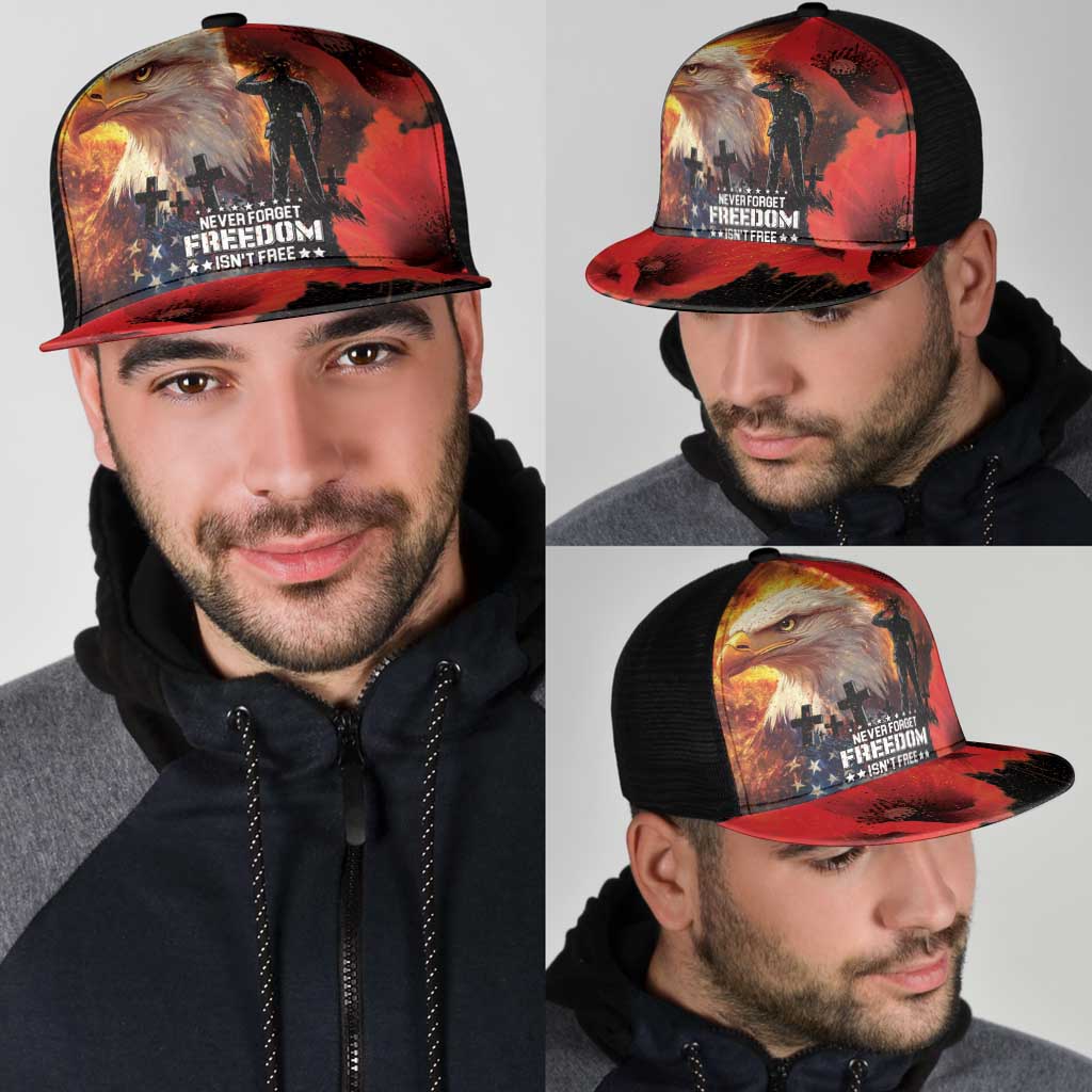 US Memorial Day Mesh Trucker Cap May We Never Forget Freedom Isnt Free