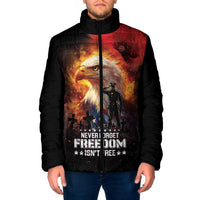 US Memorial Day Personalized Padded Jacket May We Never Forget Freedom Isnt Free