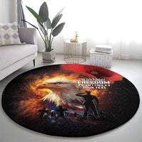 US Memorial Day Personalized Round Carpet May We Never Forget Freedom Isnt Free