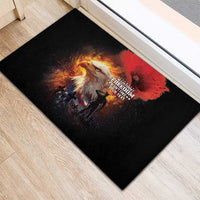 US Memorial Day Personalized Rubber Doormat May We Never Forget Freedom Isnt Free