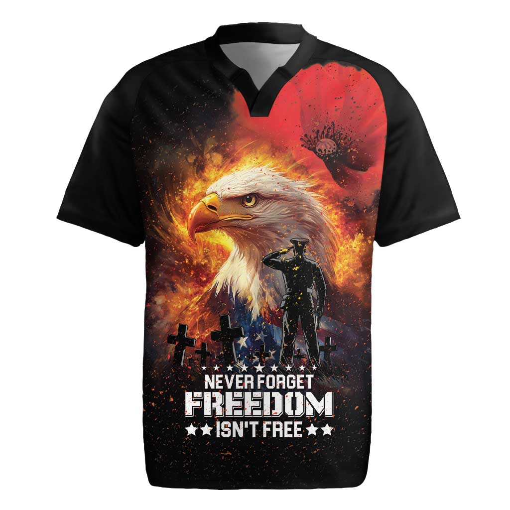 US Memorial Day Personalized Rugby Jersey May We Never Forget Freedom Isnt Free