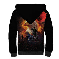 US Memorial Day Personalized Sherpa Hoodie May We Never Forget Freedom Isnt Free