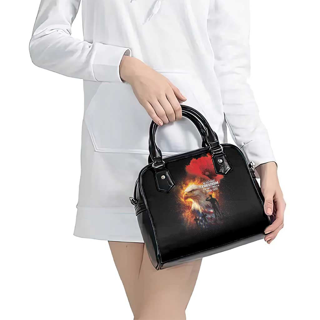 US Memorial Day Personalized Shoulder Handbag May We Never Forget Freedom Isnt Free