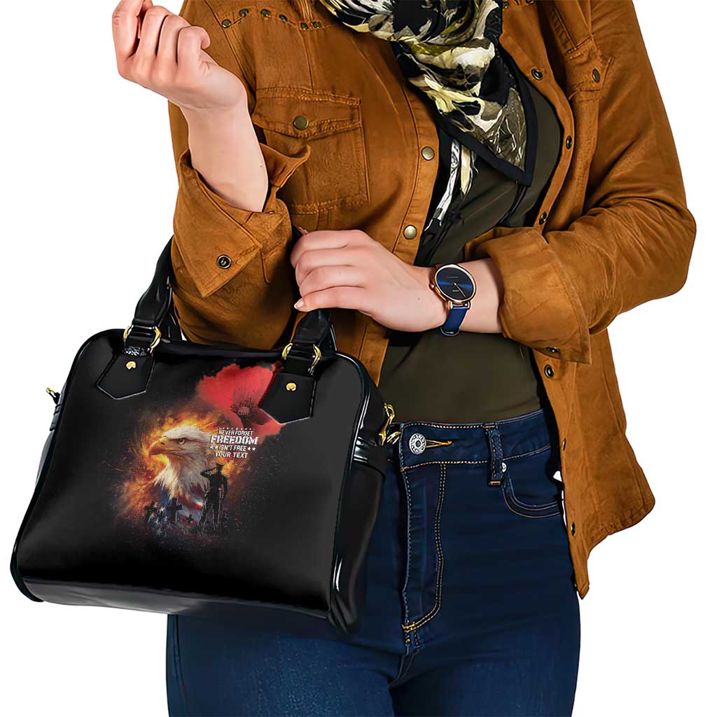 US Memorial Day Personalized Shoulder Handbag May We Never Forget Freedom Isnt Free