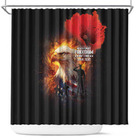 US Memorial Day Personalized Shower Curtain May We Never Forget Freedom Isnt Free
