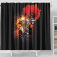 US Memorial Day Personalized Shower Curtain May We Never Forget Freedom Isnt Free