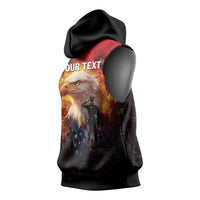 US Memorial Day Personalized Sleeveless Hoodie May We Never Forget Freedom Isnt Free