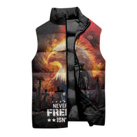 US Memorial Day Personalized Sleeveless Puffer Jacket May We Never Forget Freedom Isnt Free