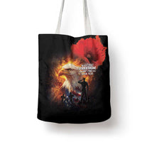 US Memorial Day Personalized Tote Bag May We Never Forget Freedom Isnt Free