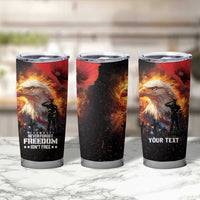 US Memorial Day Personalized Tumbler Cup May We Never Forget Freedom Isnt Free