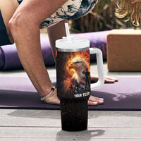US Memorial Day Personalized Tumbler With Handle May We Never Forget Freedom Isnt Free
