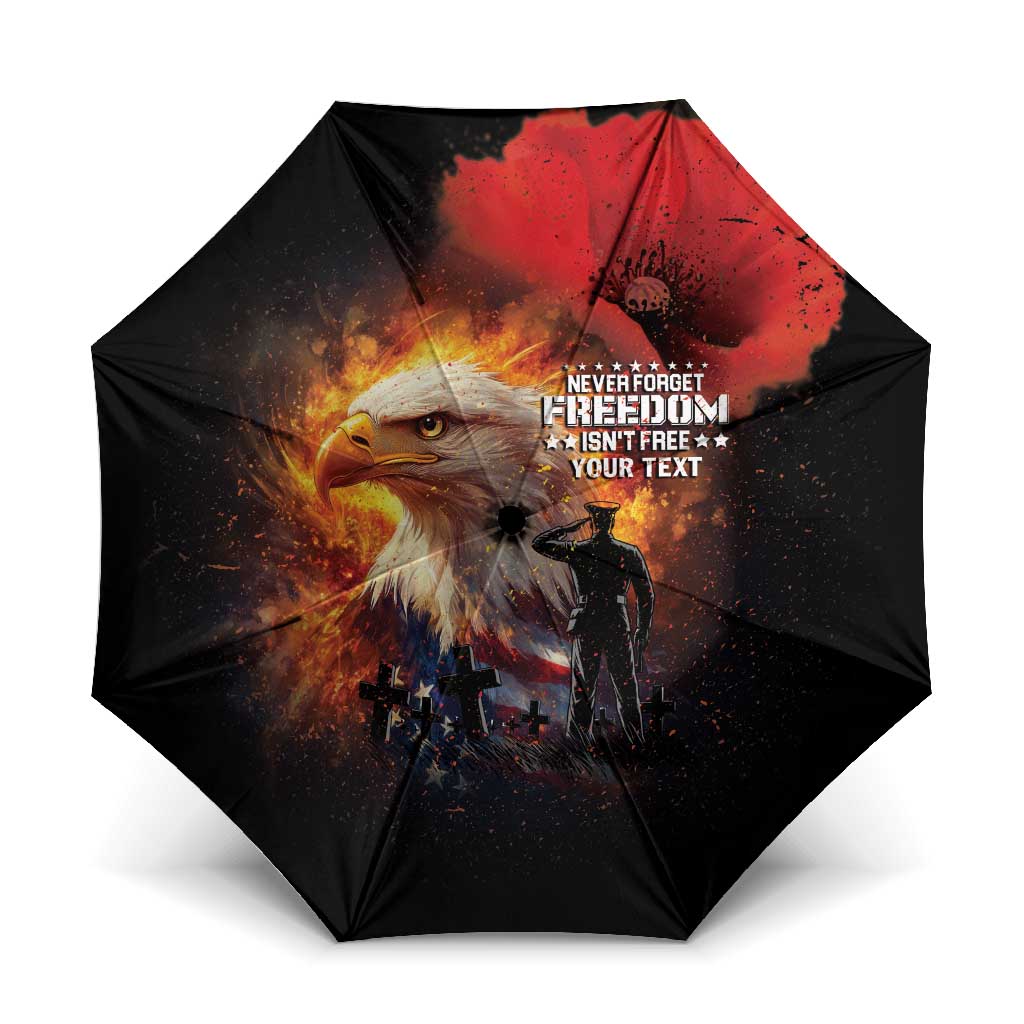 US Memorial Day Personalized Umbrella May We Never Forget Freedom Isnt Free