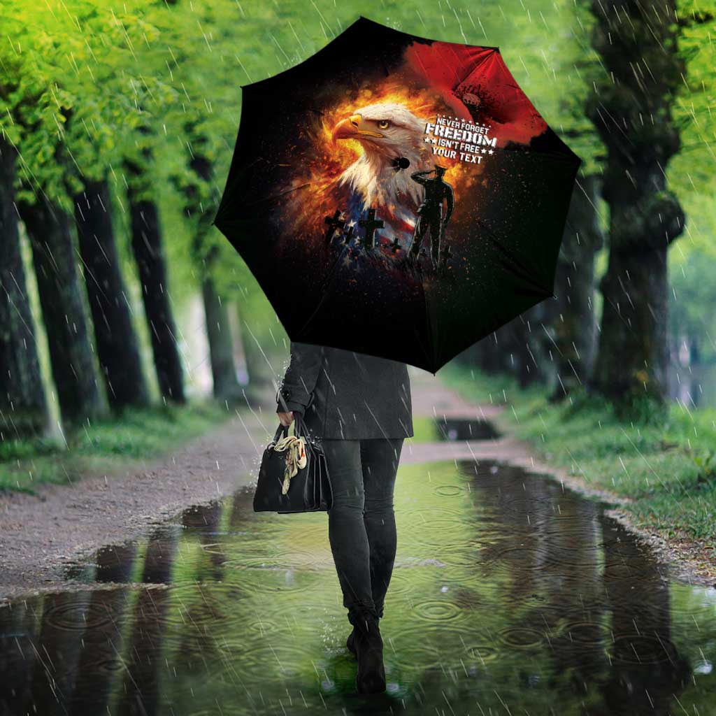 US Memorial Day Personalized Umbrella May We Never Forget Freedom Isnt Free