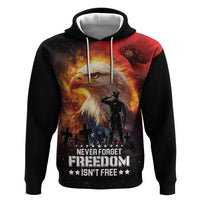 US Memorial Day Personalized Zip Hoodie May We Never Forget Freedom Isnt Free
