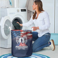 Never Forget Freedom American Memorial Day Laundry Basket