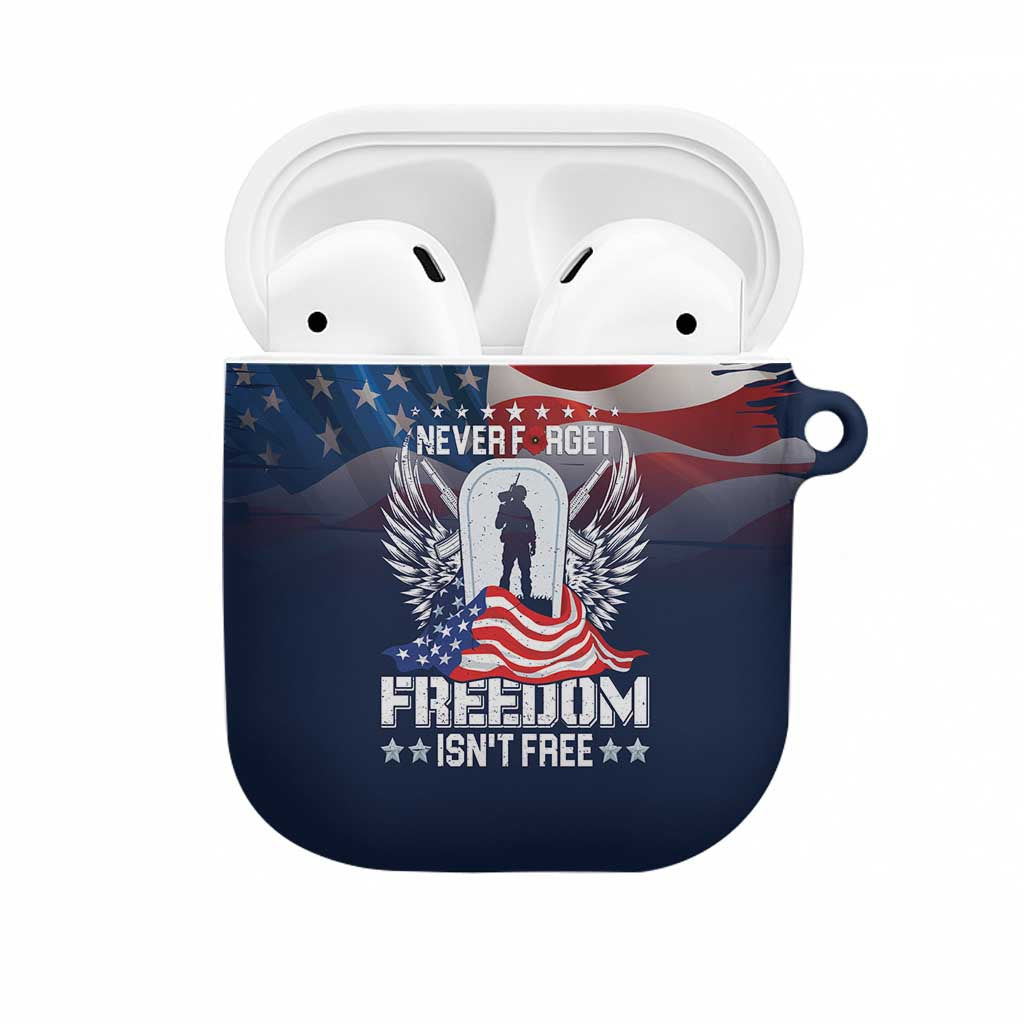 Never Forget Freedom American Memorial Day AirPods Case