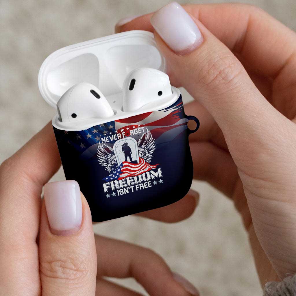 Never Forget Freedom American Memorial Day AirPods Case