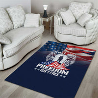 Never Forget Freedom American Memorial Day Area Rug