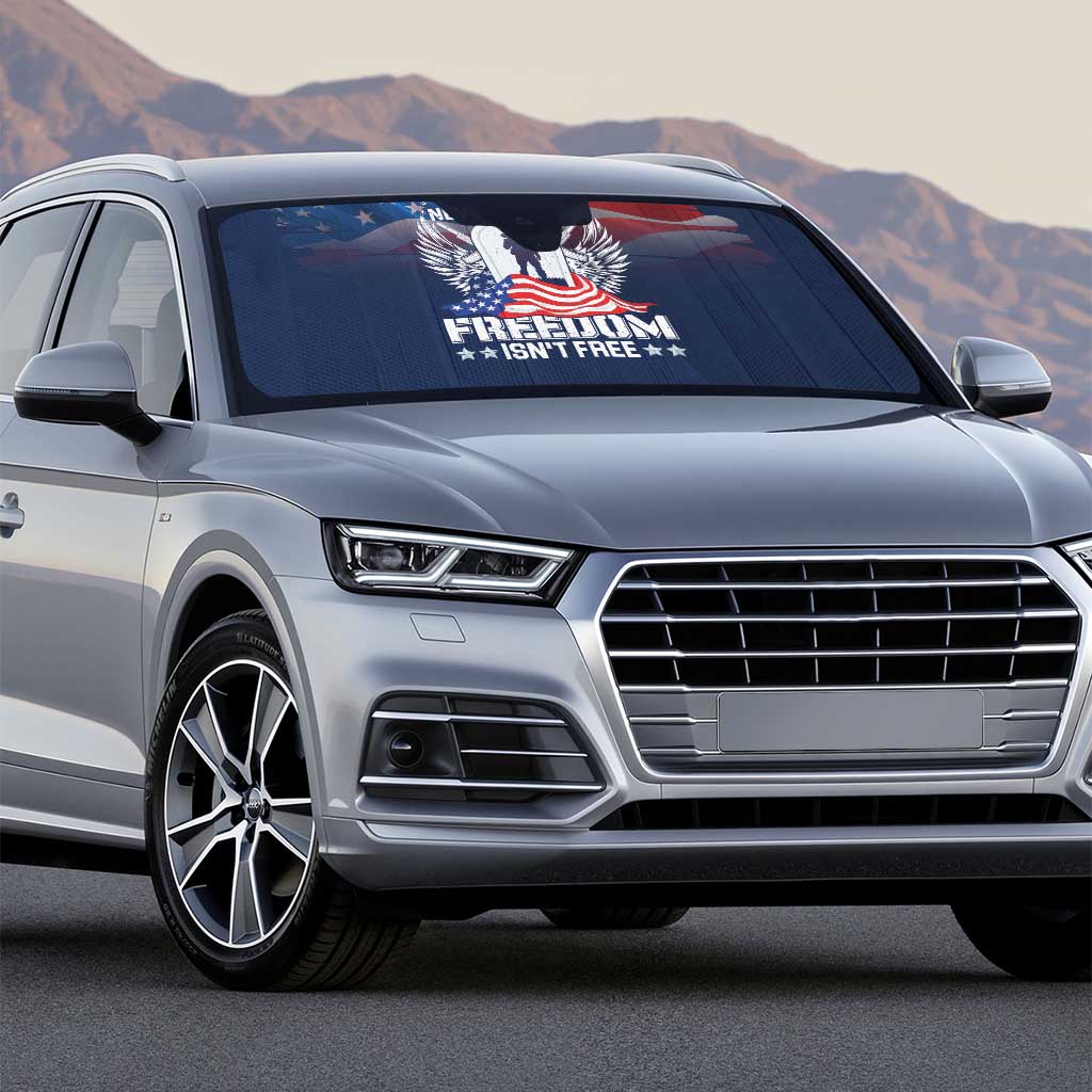 Never Forget Freedom American Memorial Day Auto Sun Shade