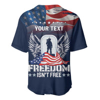 Never Forget Freedom American Memorial Day Personalized Baseball Jersey