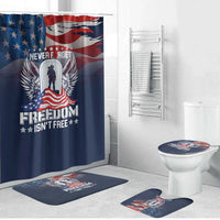 Never Forget Freedom American Memorial Day Bathroom Set
