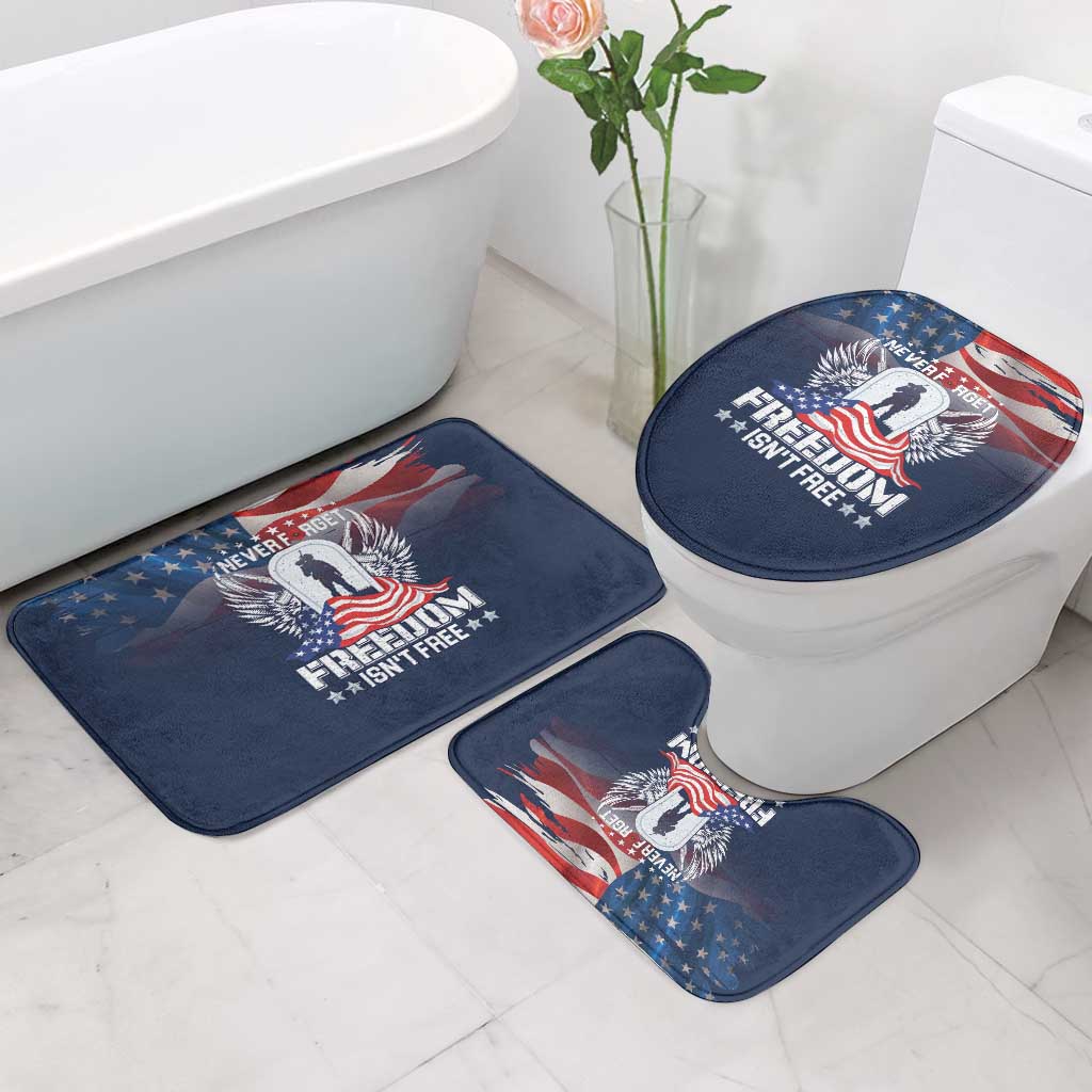 Never Forget Freedom American Memorial Day Bathroom Set