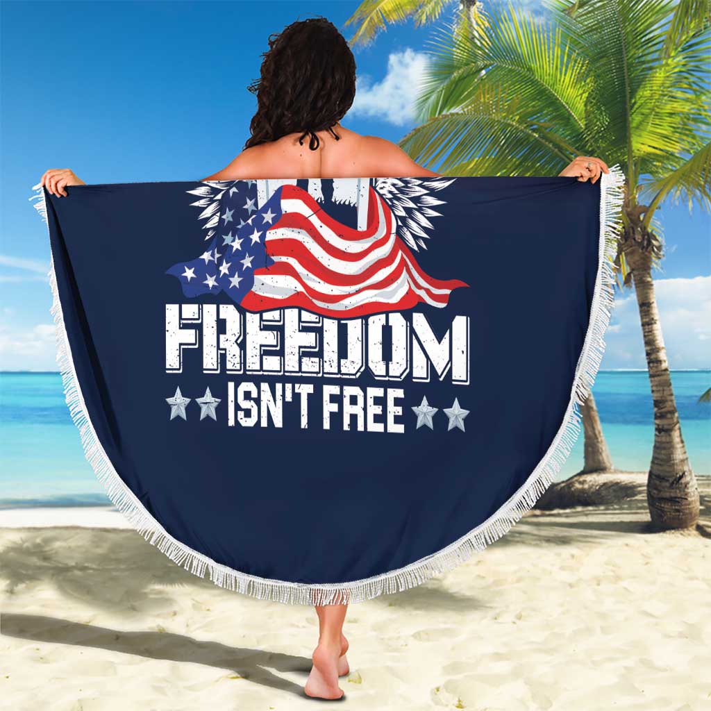 Never Forget Freedom American Memorial Day Beach Blanket