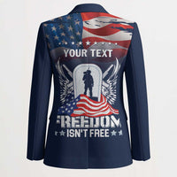 Never Forget Freedom American Memorial Day Personalized Blazer