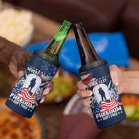 Never Forget Freedom American Memorial Day Personalized 4 in 1 Can Cooler Tumbler