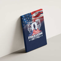 Never Forget Freedom American Memorial Day Canvas Wall Art