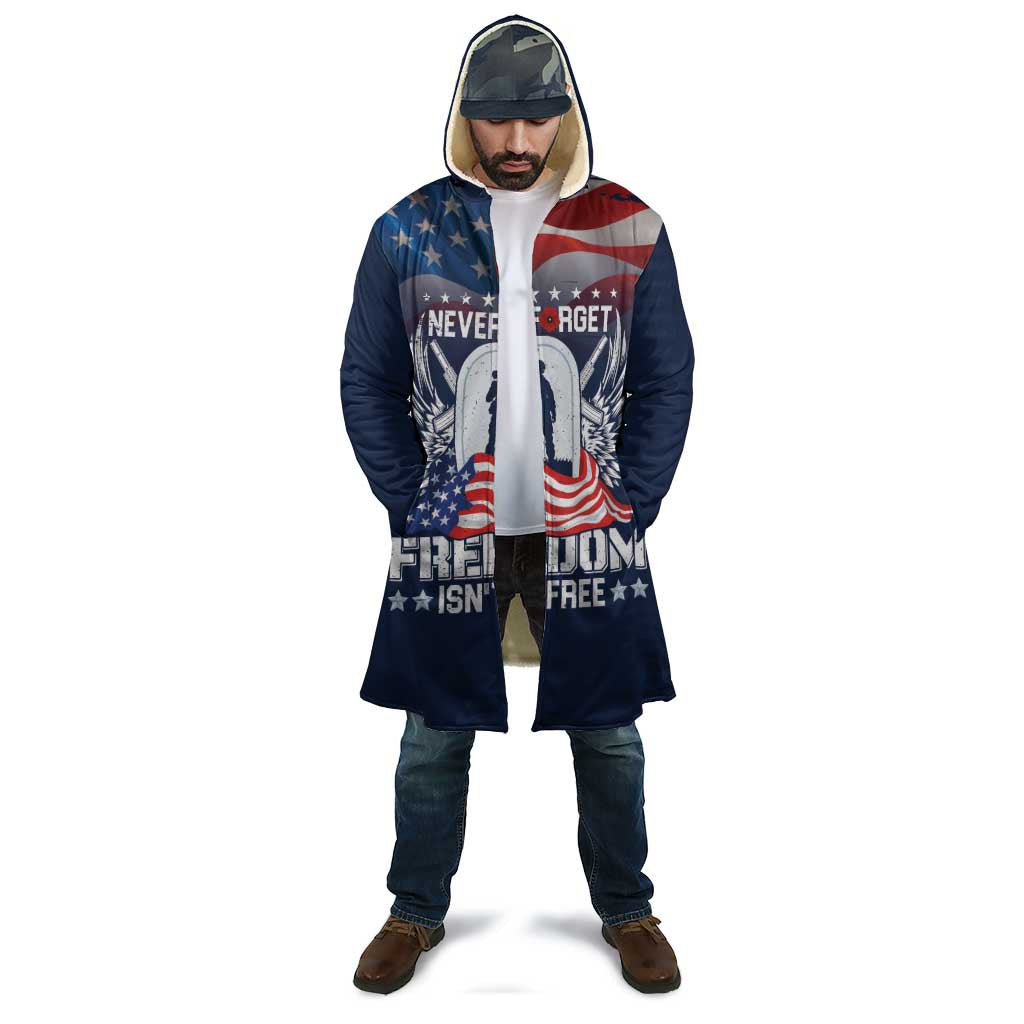 Never Forget Freedom American Memorial Day Personalized Cloak