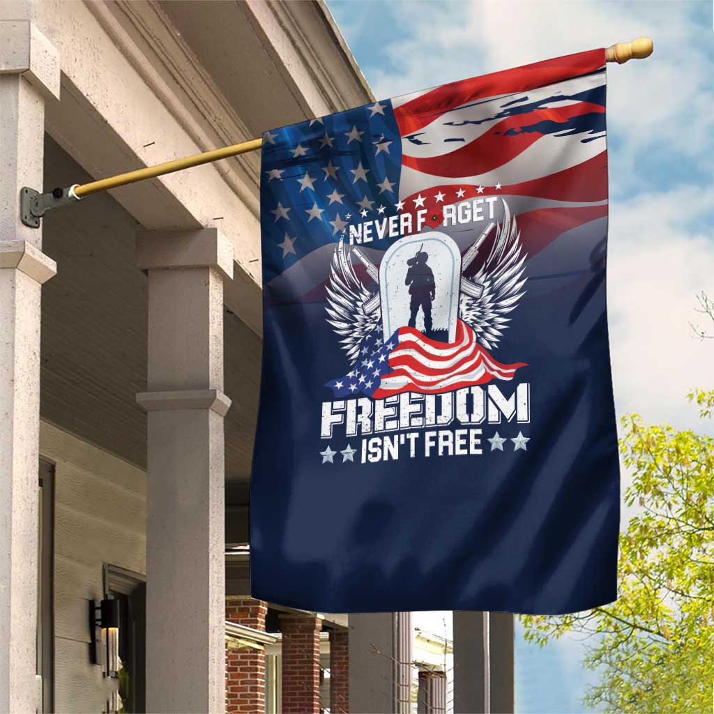 Never Forget Freedom American Memorial Day Garden Flag