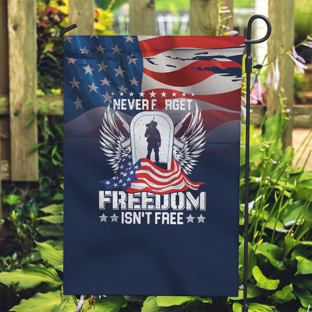 Never Forget Freedom American Memorial Day Garden Flag