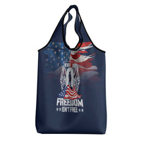 Never Forget Freedom American Memorial Day Grocery Bag