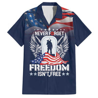 Never Forget Freedom American Memorial Day Personalized Hawaiian Shirt