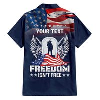 Never Forget Freedom American Memorial Day Personalized Hawaiian Shirt