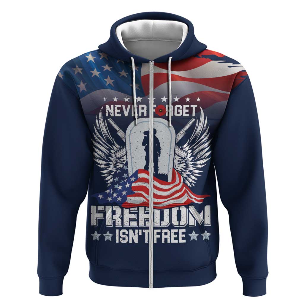 Never Forget Freedom American Memorial Day Personalized Hoodie