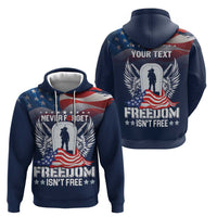 Never Forget Freedom American Memorial Day Personalized Hoodie