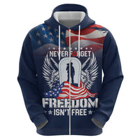 Never Forget Freedom American Memorial Day Personalized Hoodie