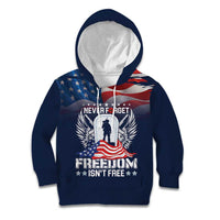 Never Forget Freedom American Memorial Day Personalized Kid Hoodie