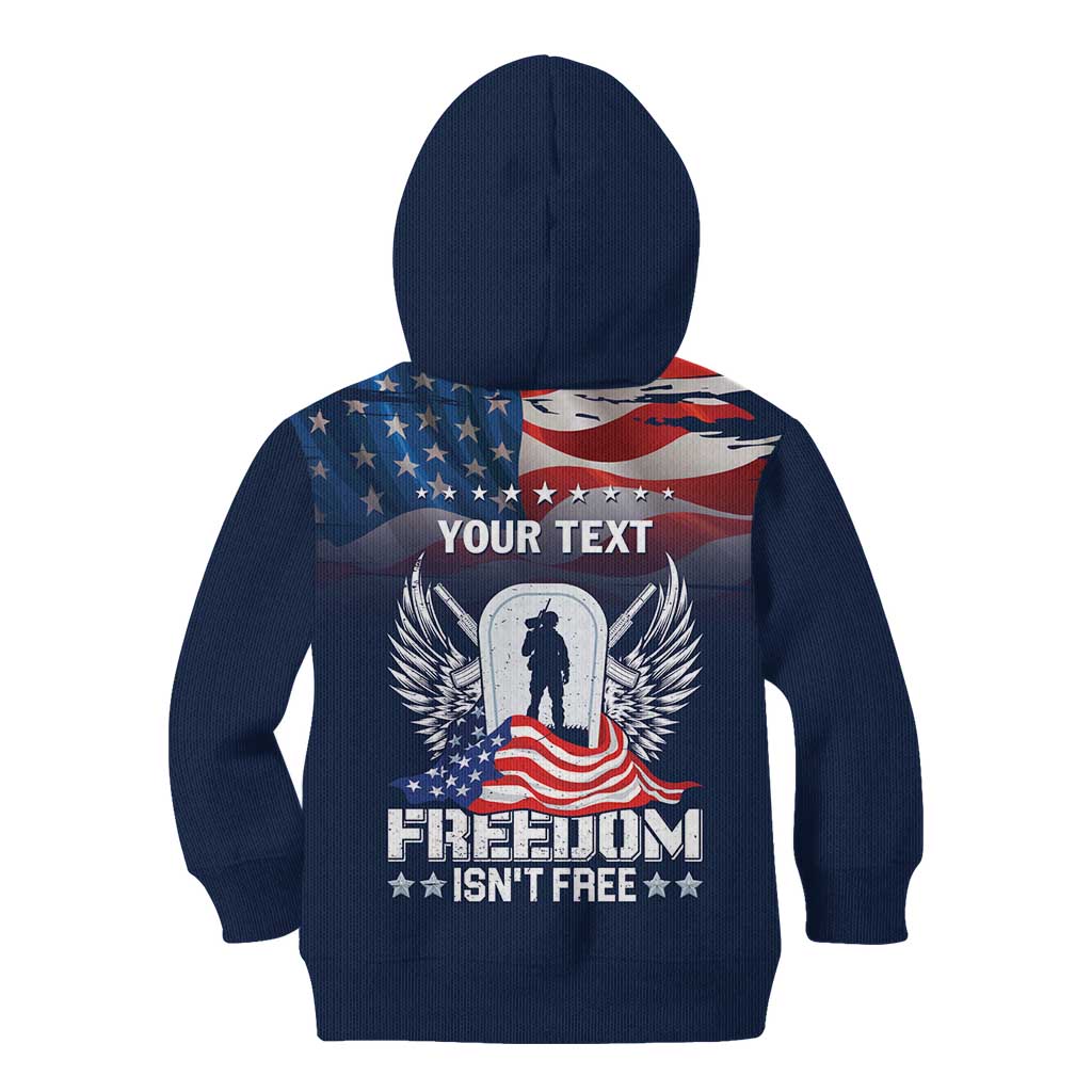 Never Forget Freedom American Memorial Day Personalized Kid Hoodie